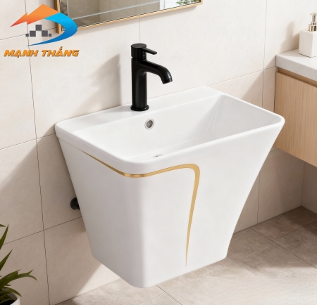Lavabo sứ treo liền khối WB-29W