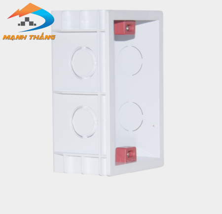 Set 2 Hộp đế âm tường DQHome ĐQ IW1 BB WR (màu trắng đỏ)
