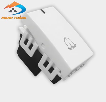 Set 2 Công tắc chuông âm tường DQHome ĐQ IW1 BS W (màu trắng)