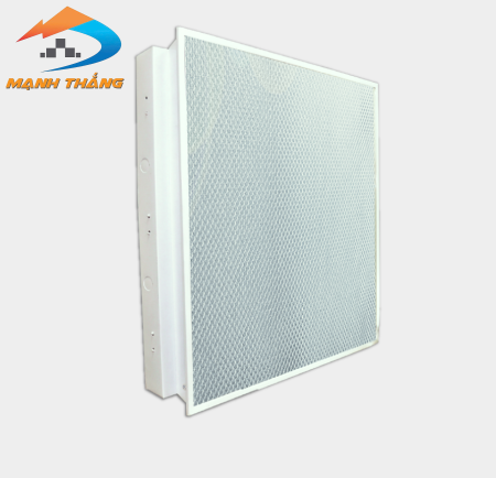 Bộ máng âm trần Điện Quang ĐQ RF04 318PR (0.6m, 3 bóng, chóa mica mè, ballast từ)