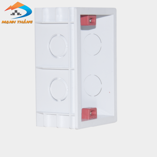 Set 2 Hộp đế âm tường DQHome ĐQ IW1 BB WR (màu trắng đỏ)