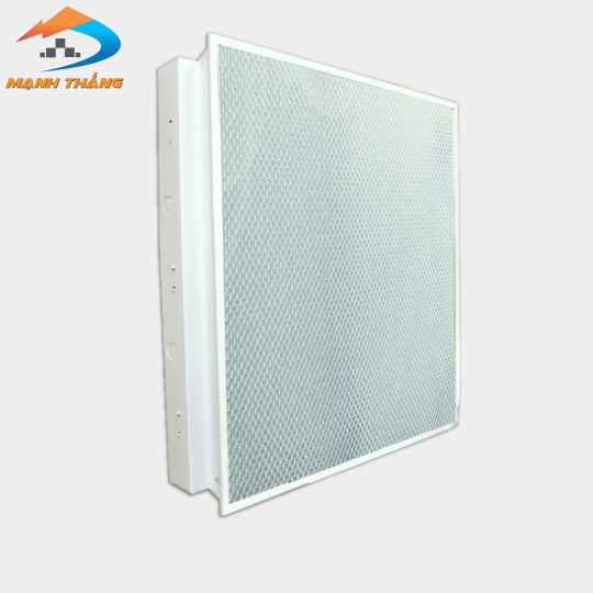 Bộ máng âm trần Điện Quang ĐQ RF04 318PR (0.6m, 3 bóng, chóa mica mè, ballast từ)