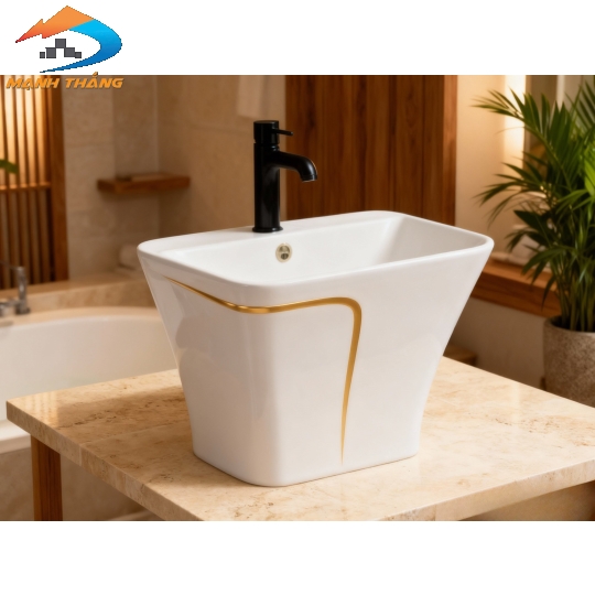 Lavabo sứ treo liền khối WB-29W