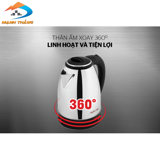 Ấm siêu tốc inox 1.8L Happy Time HTD1081