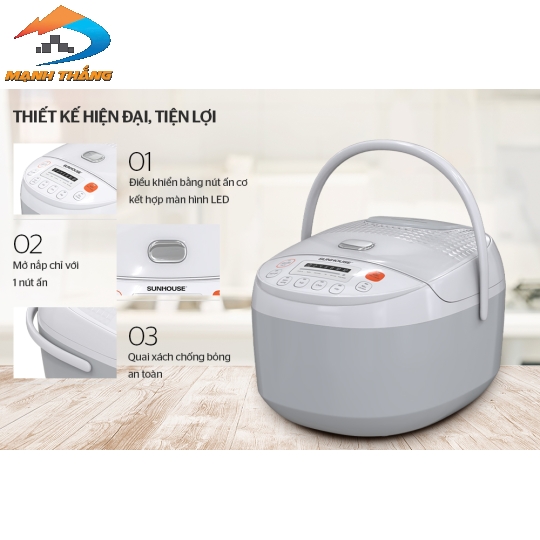 Nồi cơm điện tử 1.8L Sunhouse SHD8906