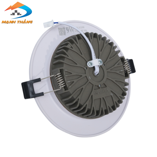 Đèn LED âm trần Downlight viền vàng 3 màu VDL3CG9W – 9W