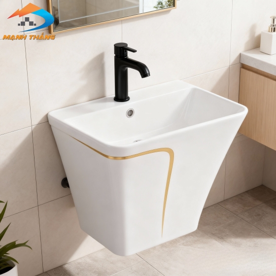 Lavabo sứ treo liền khối WB-29W