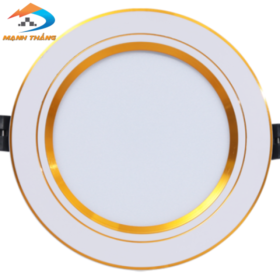 Đèn LED âm trần downlight viền vàng 3 màu VDL3CG5W – 5W